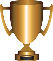 Gold shiny trophy Royalty Free Vector Image - VectorStock