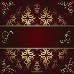 Luxury background card with maroon and gold vector