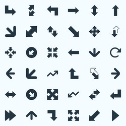 set of simple cursor icons vector image