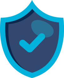 Shield with check mark security system vector