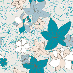 abstract seamless pattern with flowers vector image