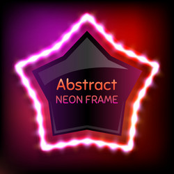 Glowing neon frame vector