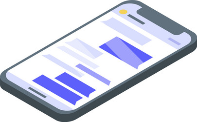 office manager smartphone icon isometric style vector image