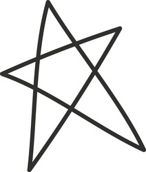 Star lined doodle Royalty Free Vector Image - VectorStock