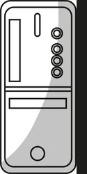isolated cpu device design vector image