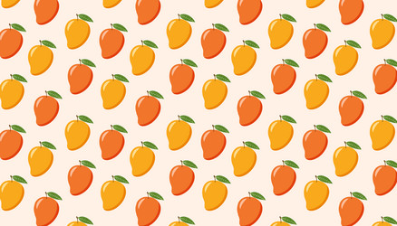 mango fruit seamless pattern background vector image