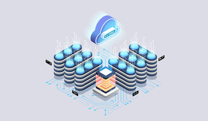 modern cloud technology and networking concept vector image