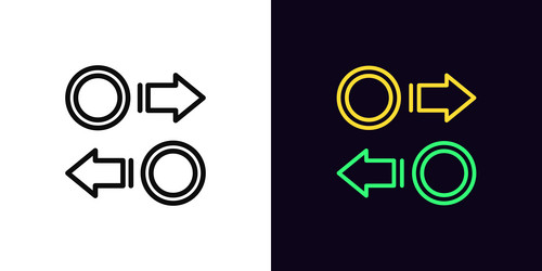 outline coin convert icon with editable stroke vector image