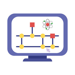 quantum computing simulation artificial vector image