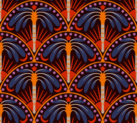 seamless pattern with simple palms and geometrical vector image