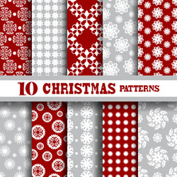 seamless patterns set vector image