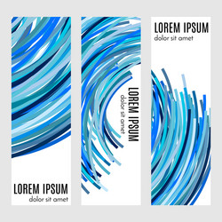set of abstract vertical header banners vector image