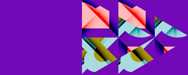 abstract geometric composition with interlocking vector image