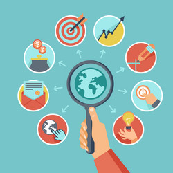 Global business concept Royalty Free Vector Image