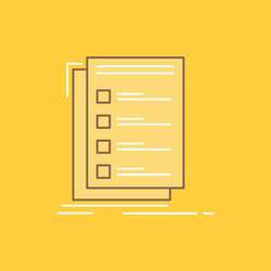Check checklist list task to do flat line filled vector