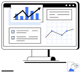 Data Analytics Dashboard vector image