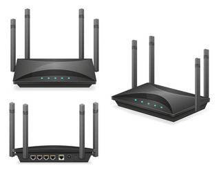 Wifi router for internet transmission vector