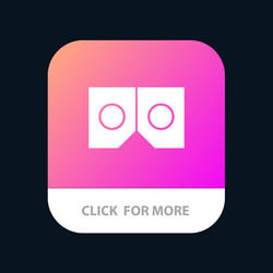 3d glasses vr movie mobile app button android vector image