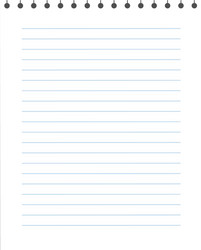 blank lined paper texture from a notepad vector image