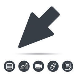 cursor icon computer position marker sign vector image