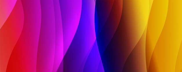 Fluid color gradients with dynamic wave line vector