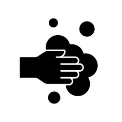 Hand washing hygiene solid style icon Royalty Free Vector