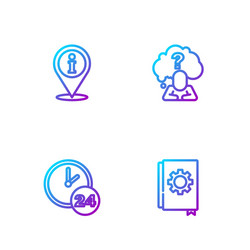 set line user manual clock 24 hours location vector image