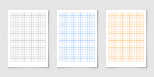 sheet of graph paper with grid millimeter vector image