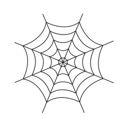 Spooky Spiderweb Icon - Cobweb Net vector image