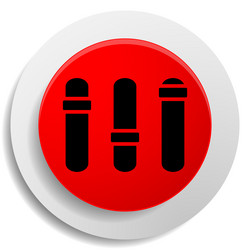 adjuster slider tuner fader bars with levers knobs vector image
