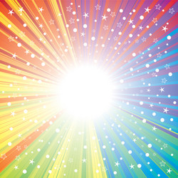 Dynamic Colorful Starburst Background vector image
