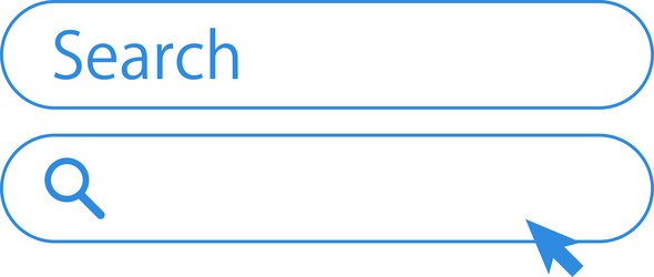 simple search bar icon about browsing vector image