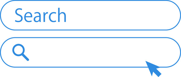 Simple search bar icon about browsing vector