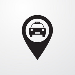 Taxi map pointer icon for web and mobile vector