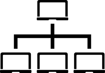 computer network flat icon vector image