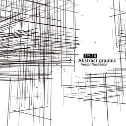 dot and line composition abstract graphics vector image