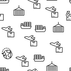 export global logistic seamless pattern vector image