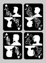 poker cards jack set vector