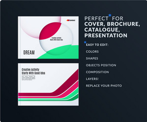 Presentation abstract set of modern vector