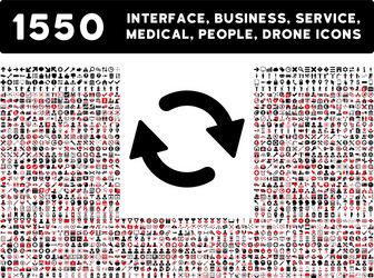 refresh icon and more interface business tools vector image