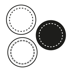 circular badge icon dashed border design simple vector image