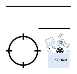 concept of e-learning content standardization vector image