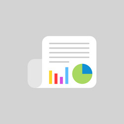 contract document icon in flat style report vector image