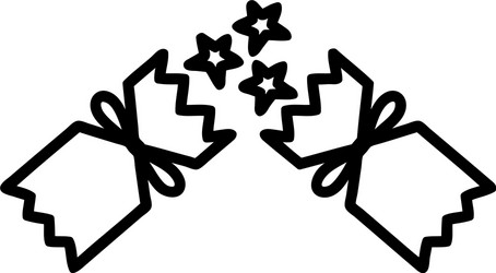 Exploding Christmas Cracker vector