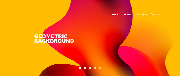 flowing gradient colors and round elements vector image