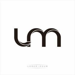 Lm logo letter monogram slash with modern Vector Image