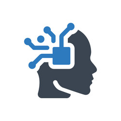 Artificial intelligence icon human ai Royalty Free Vector