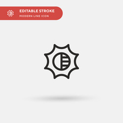 brightness simple icon symbol vector image
