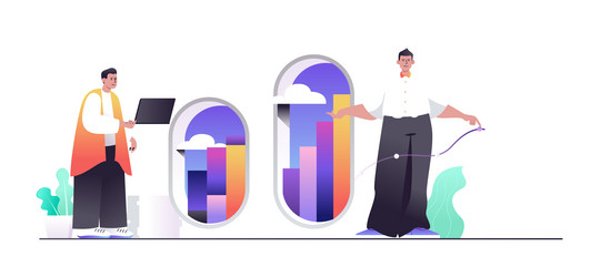 data analysis concept for web banner analysts vector image