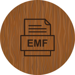 Emf file document icon vector